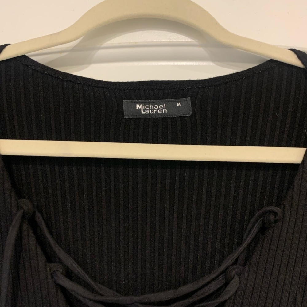 Sweater dress with bell sleeves